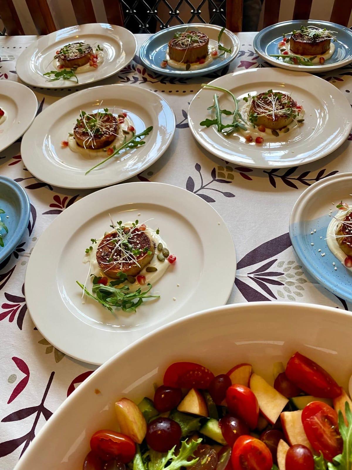Menu tasting spread